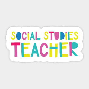 Social Studies Teacher Gift Idea Cute Back to School Sticker